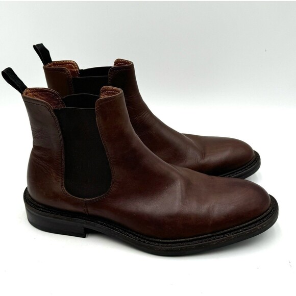 Bacco Bucci Leather Slip On Low Top Brown Boots Men\'s size 11